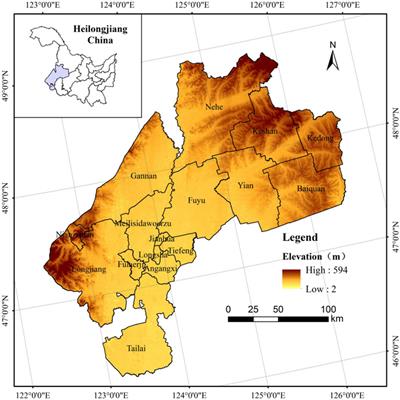 Analysis of the gains and losses of ecosystem service value under land use change and zoning in Qiqihar